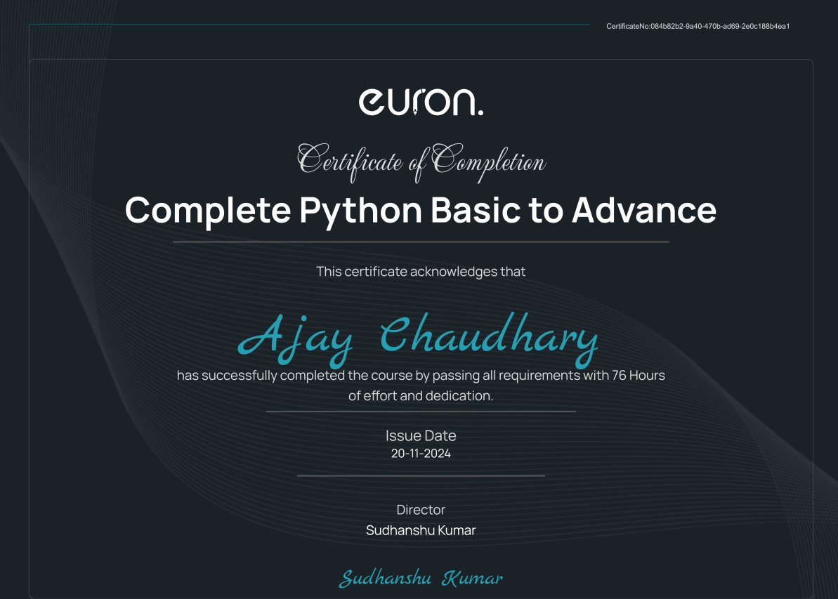 certificate